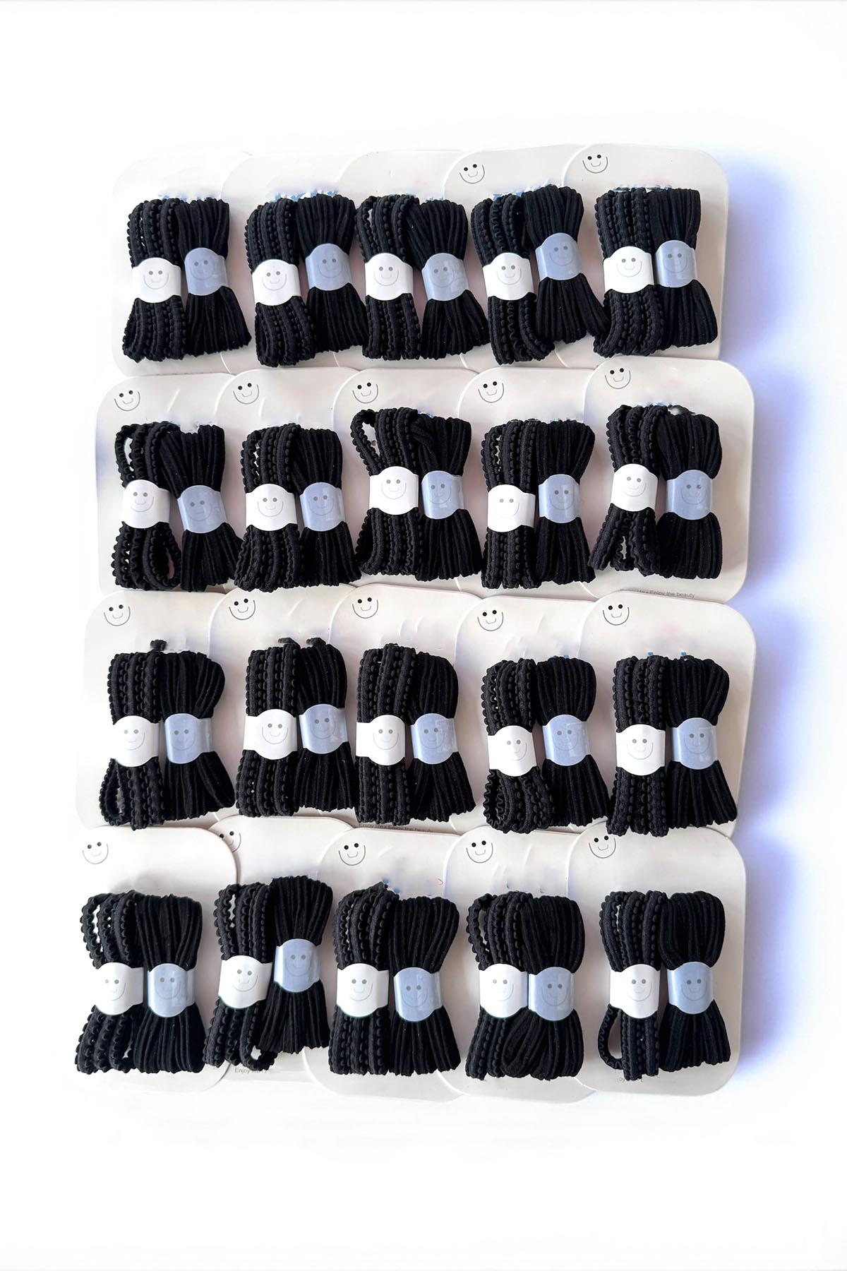 20'li Siyah Renk Lastik Toka Set