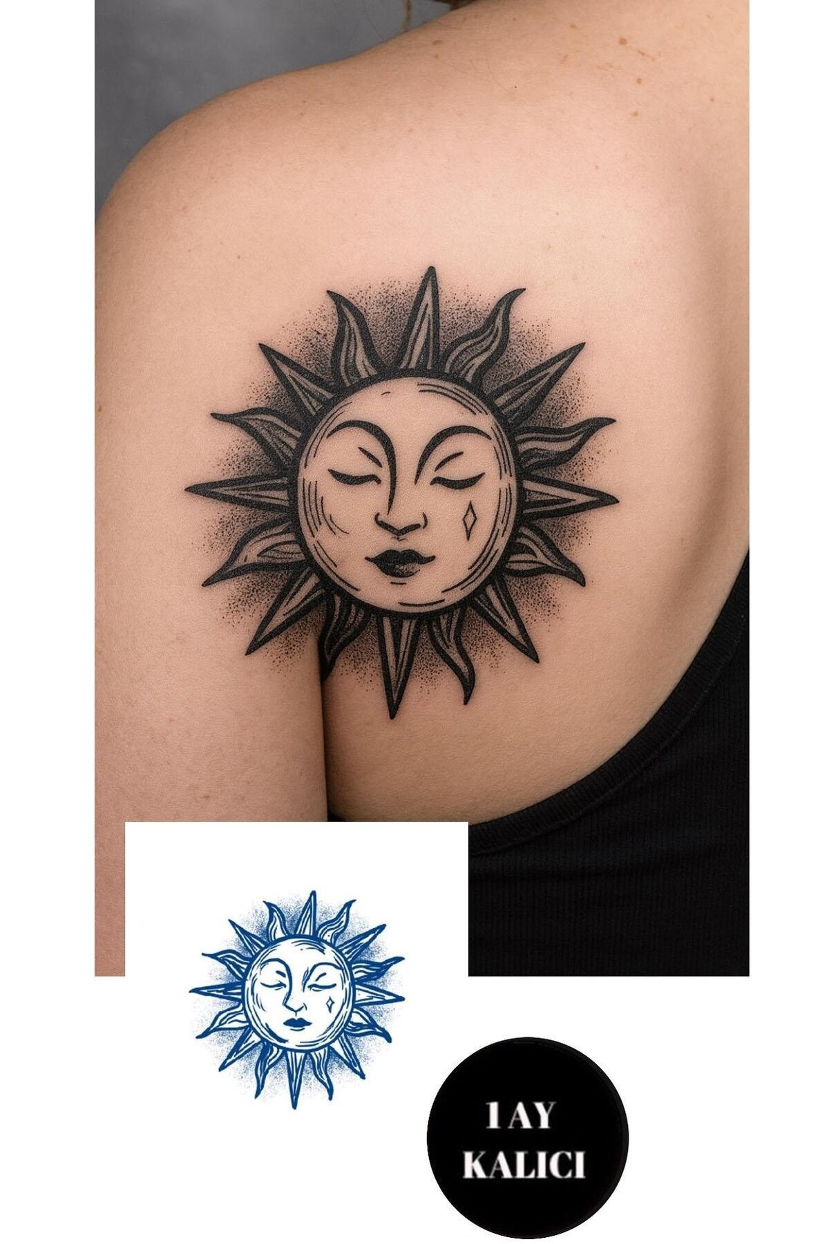Güneş Sonradan Kararan Yarı Kalıcı Geçici Dövme Tattoo