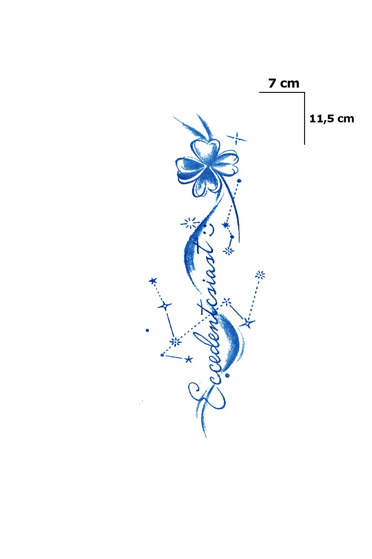 Yonca Sonradan Kararan Yarı Kalıcı Geçici Dövme Tattoo