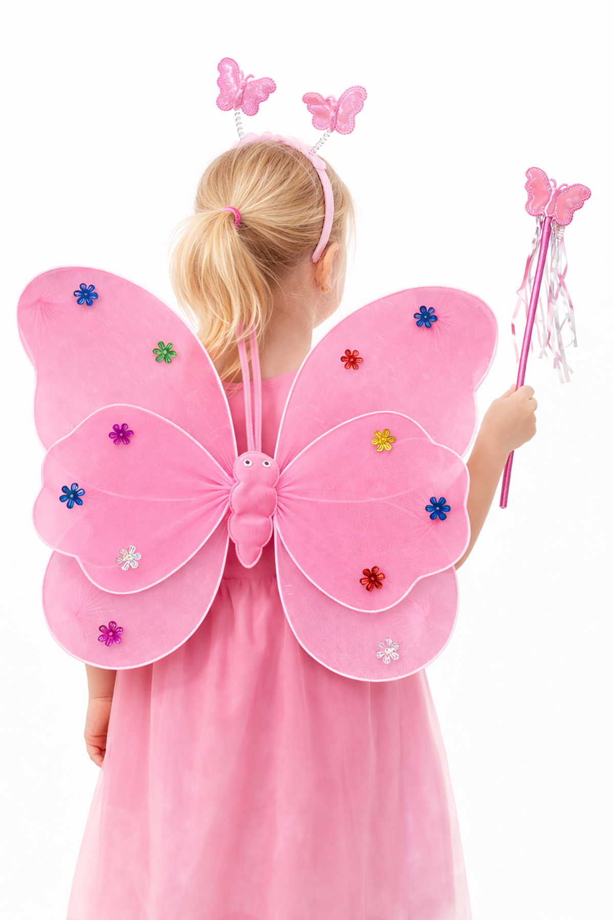 Pembe Renk Kanat /Asa /Taç Set