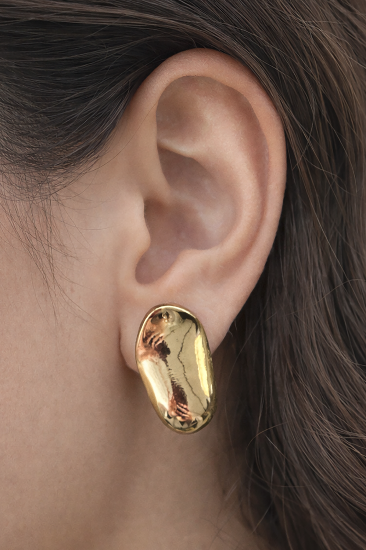 Altın Renk Çelik Küpe (Çift)