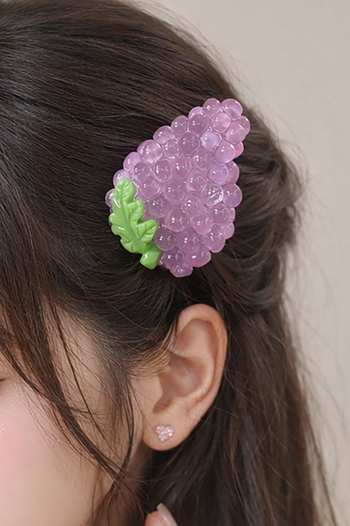 Mor Üzüm Figürlü Yan Toka