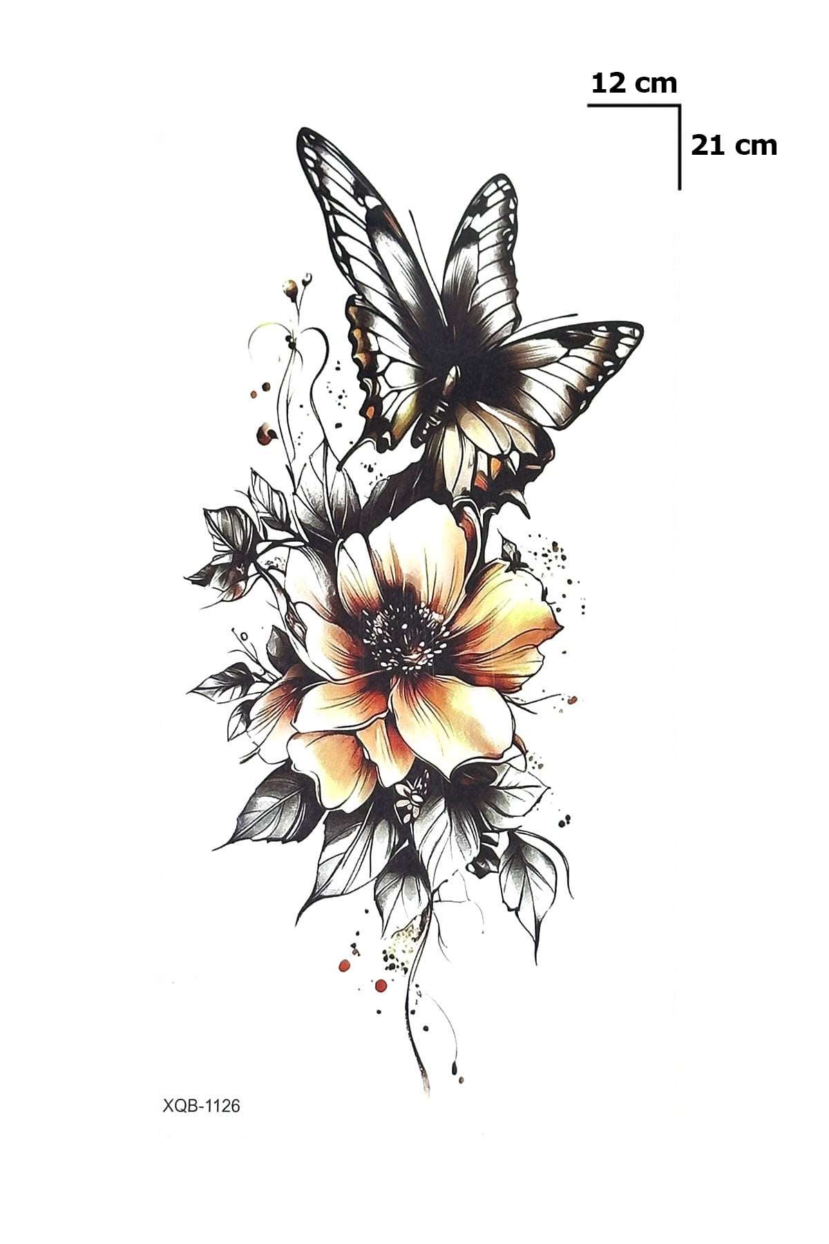 Çiçek Dövme Geçici Tattoo