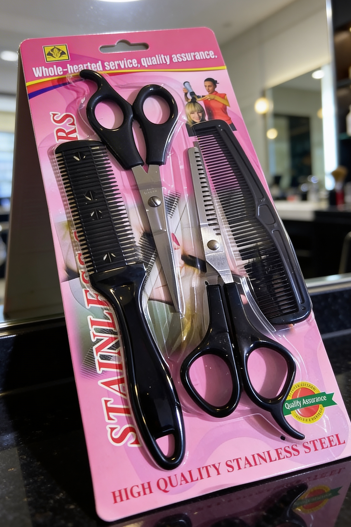 4'lü Saç Kesme Aparatı Makas Ve Tarak Set