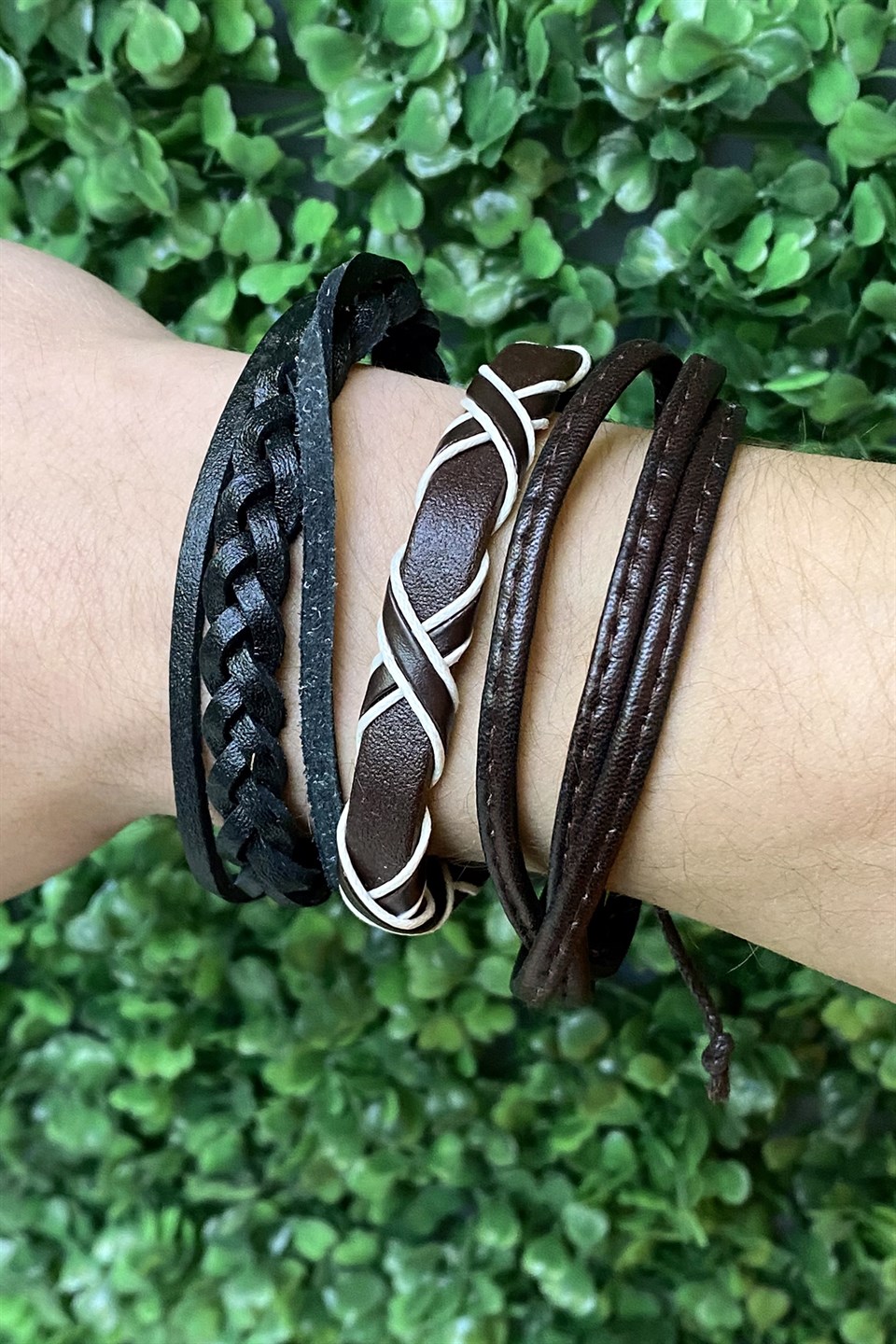 Takistir Jewelry | Male Multiple Leather Bracelet Combin