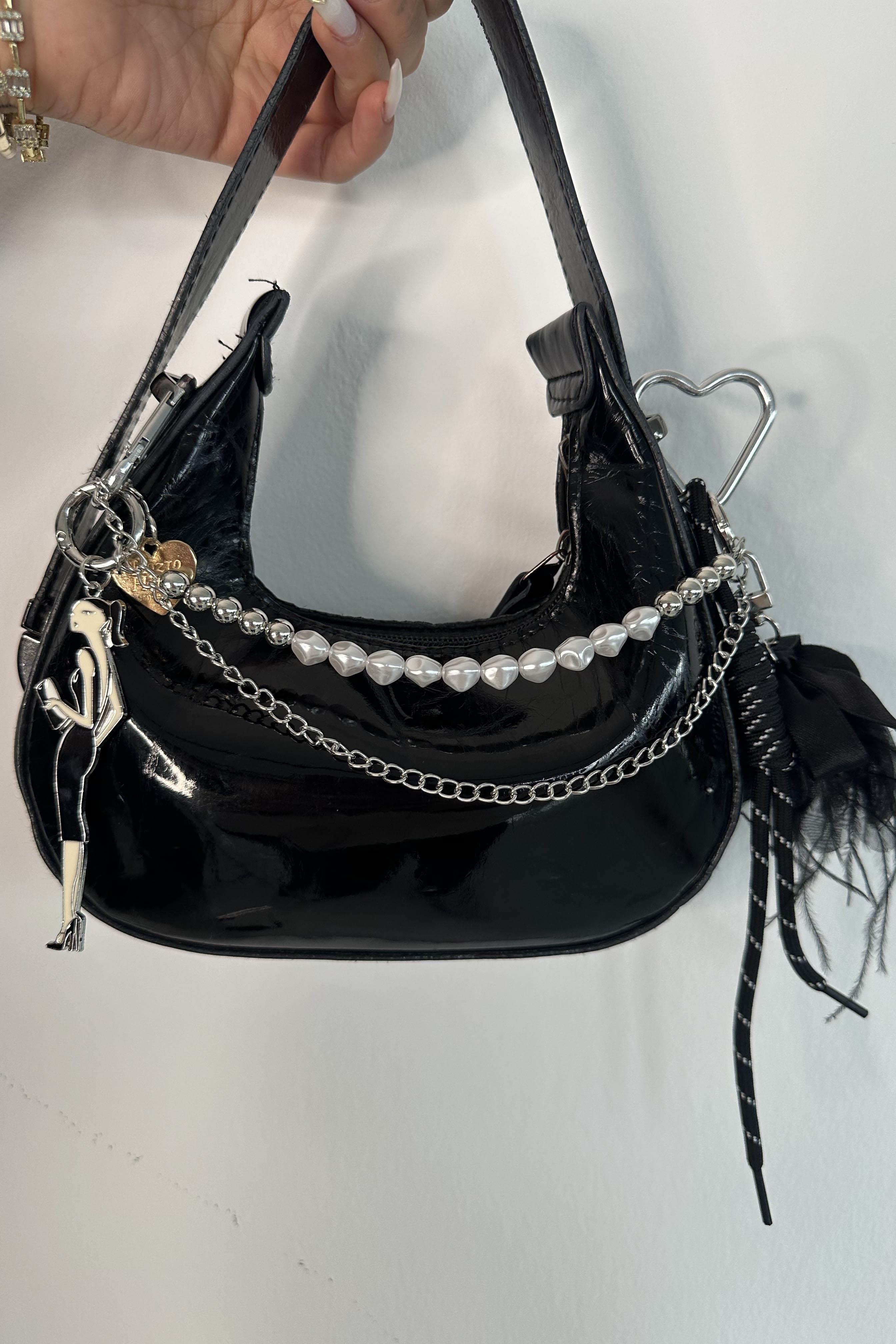 Gümüş Renk Karışık Figürlü Çanta Charm/ Anahtarlık