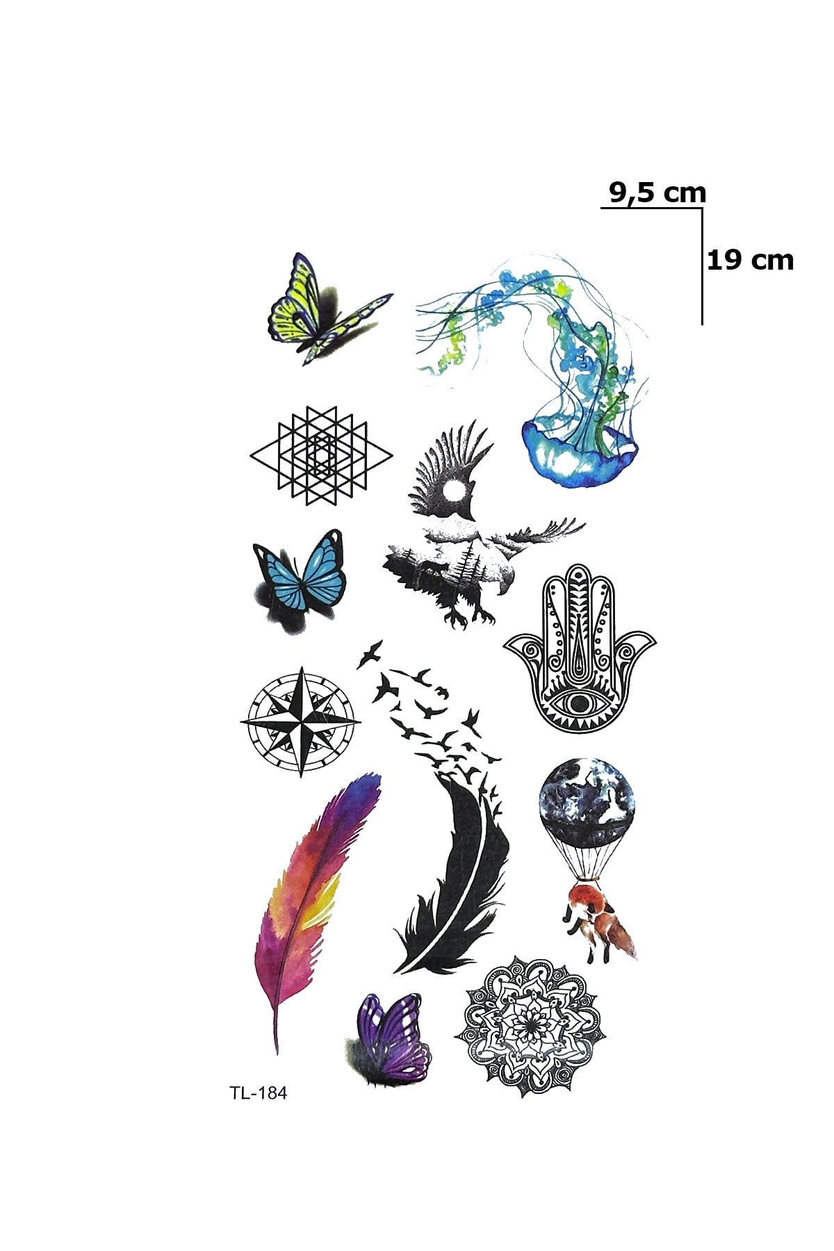 Karışık Dövme Geçici Tattoo