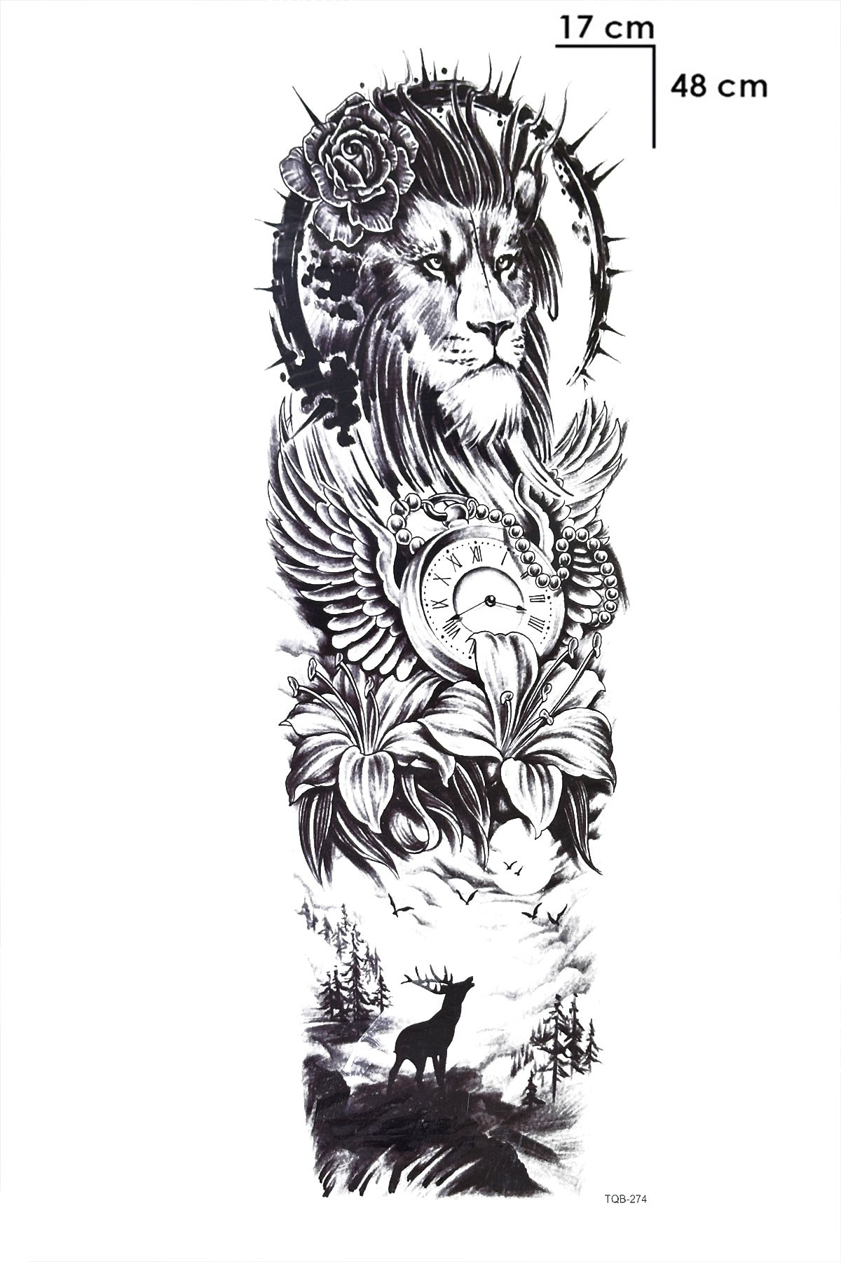Aslan Kol Dövme Geçici Tattoo