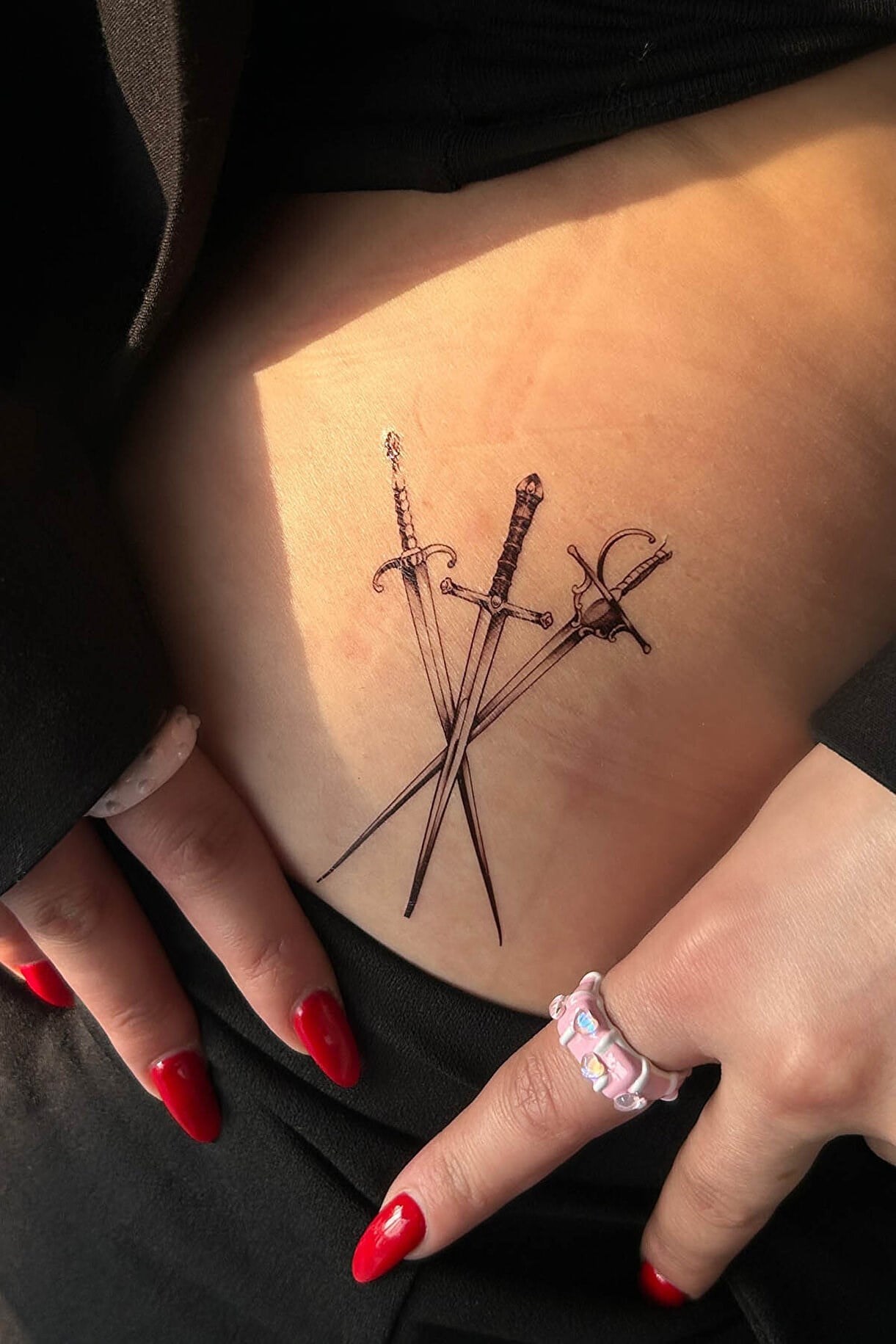 Üç Kılıç Mini Dövme Geçici Tattoo