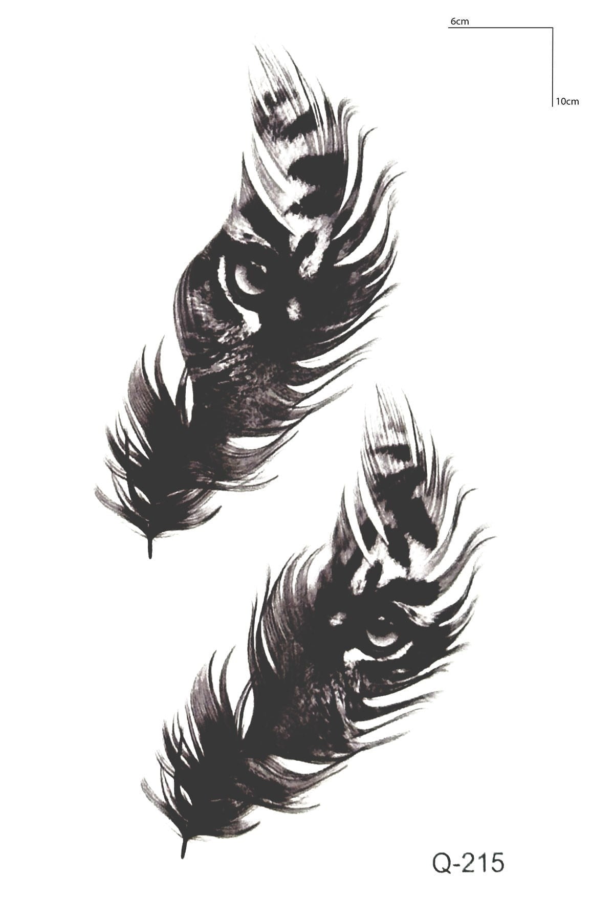 İkili Tüy Mini Geçici Dövme Tattoo