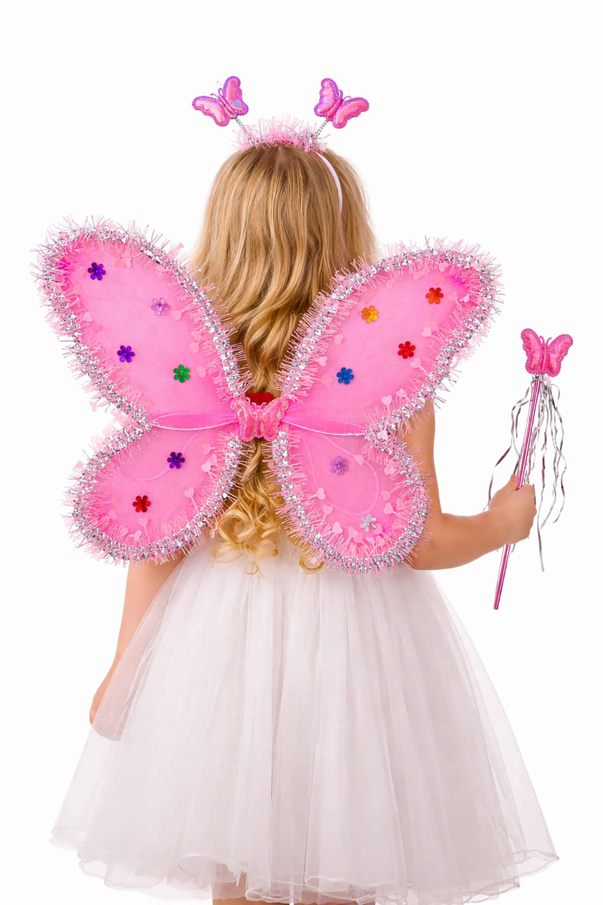 Pembe Renk Kanat /Asa /Taç Set