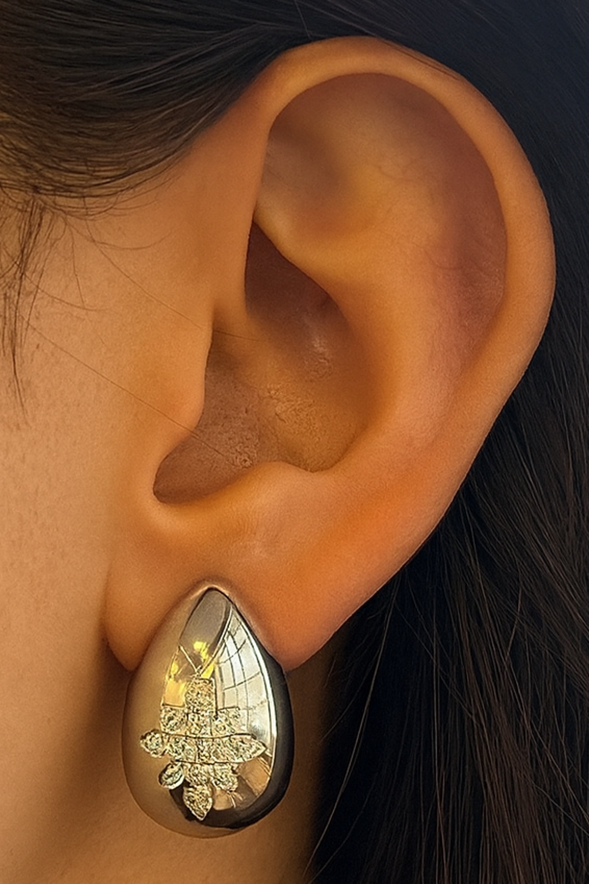 Gümüş Renk Yıldız Figürlü Çelik Küpe (Çift)