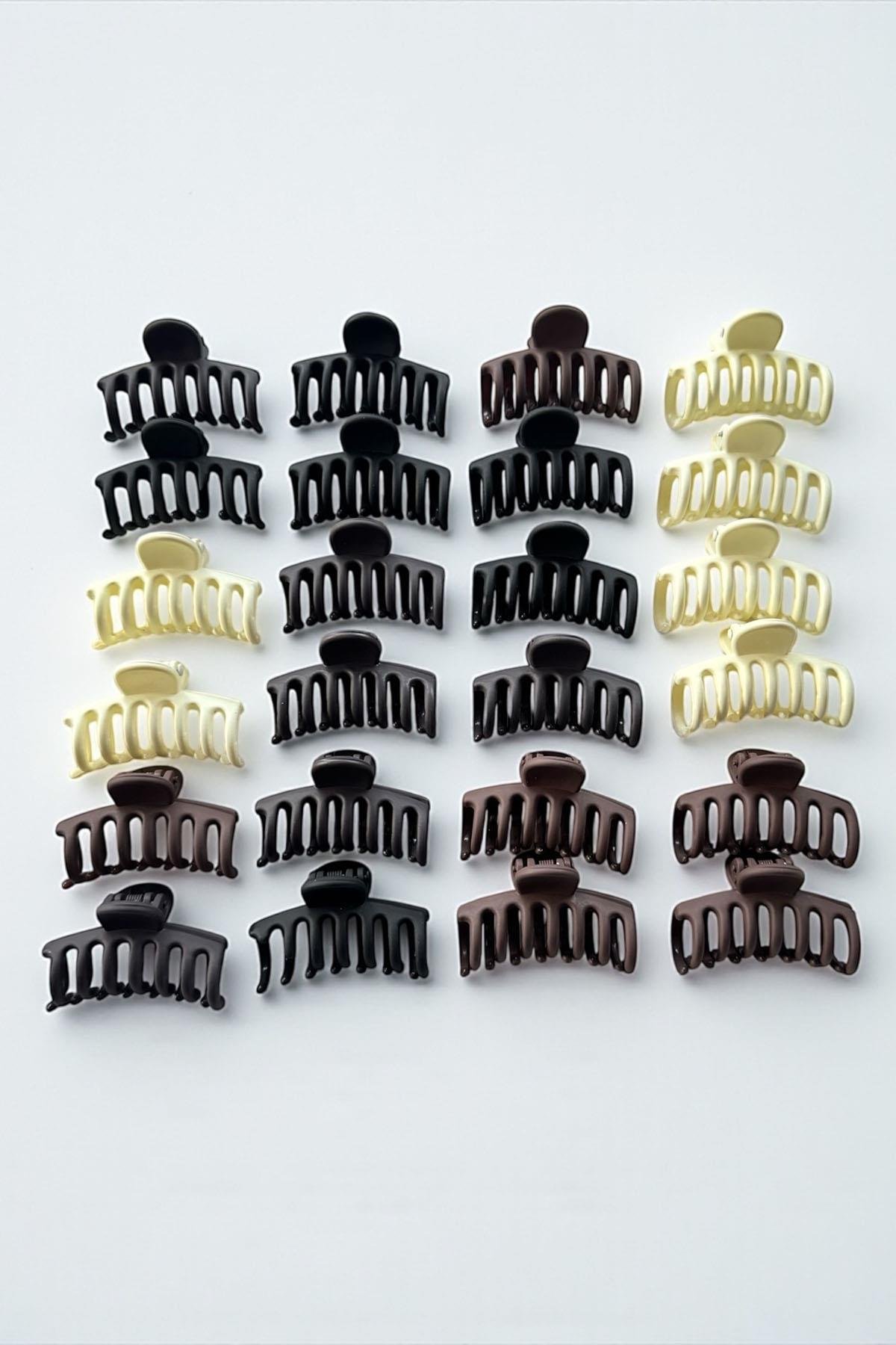 24'lü Karışık Renk Mandal Toka Set