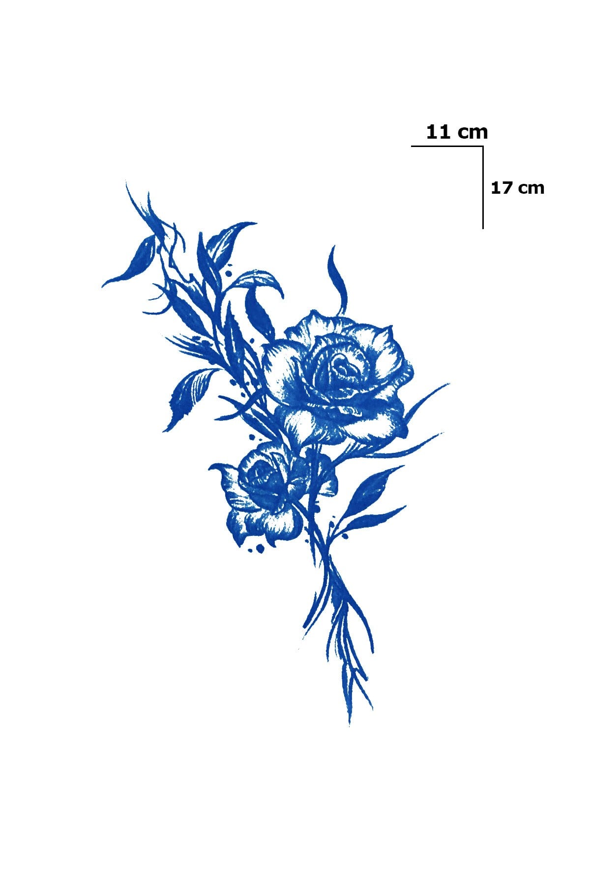 Çiçek Sonradan Kararan Yarı Kalıcı Geçici Dövme Tattoo