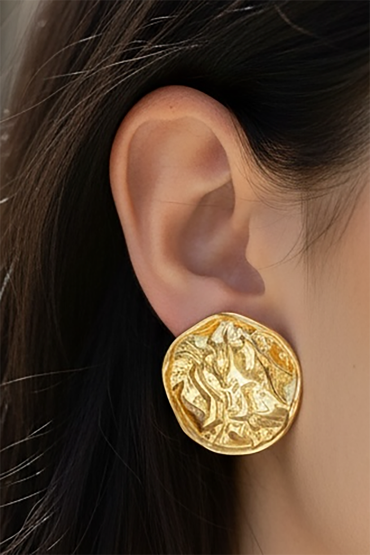 Altın Renk Çelik Küpe (Çift)