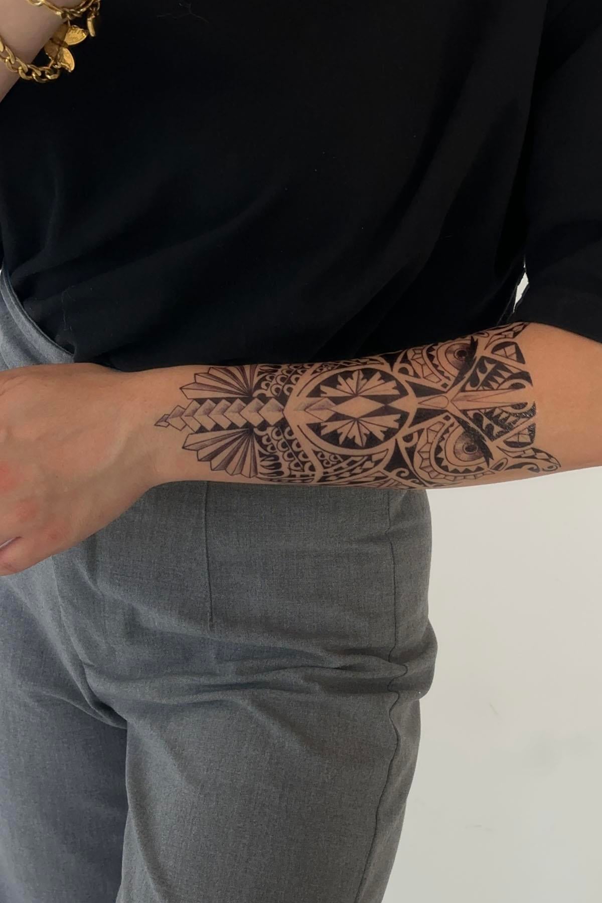 Geçici Baykuş Figürlü Dövme Tattoo