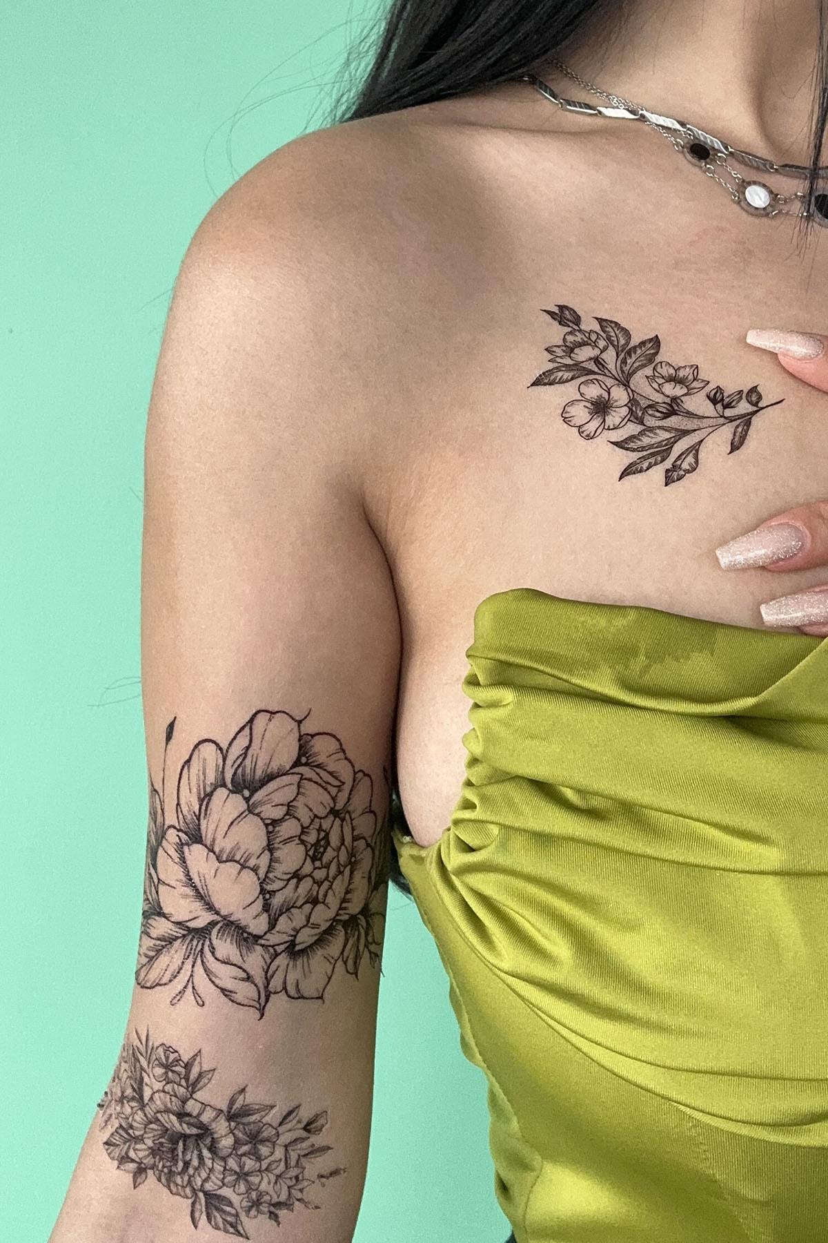 Geçici Çiçek Dövme Tattoo