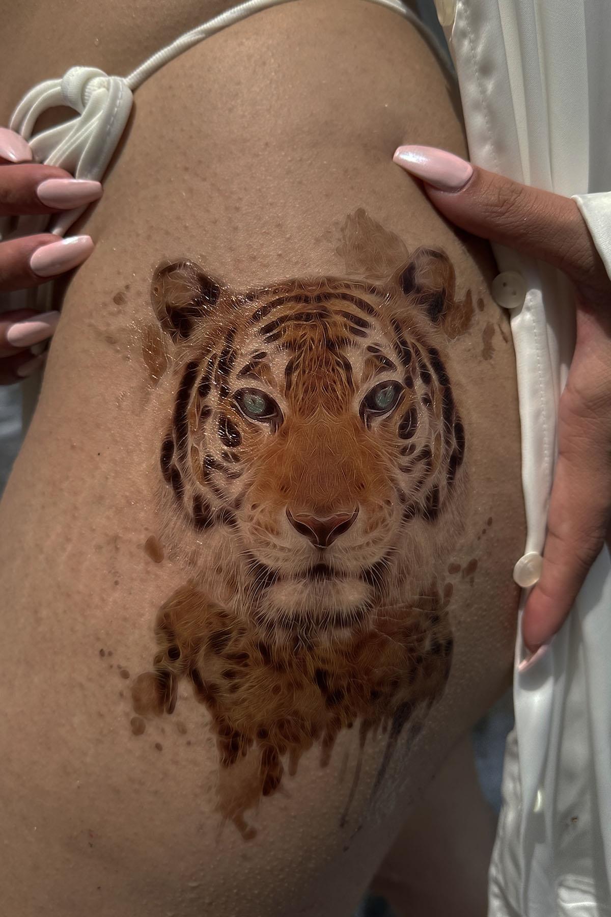 Geçici Kaplan Dövme Tattoo