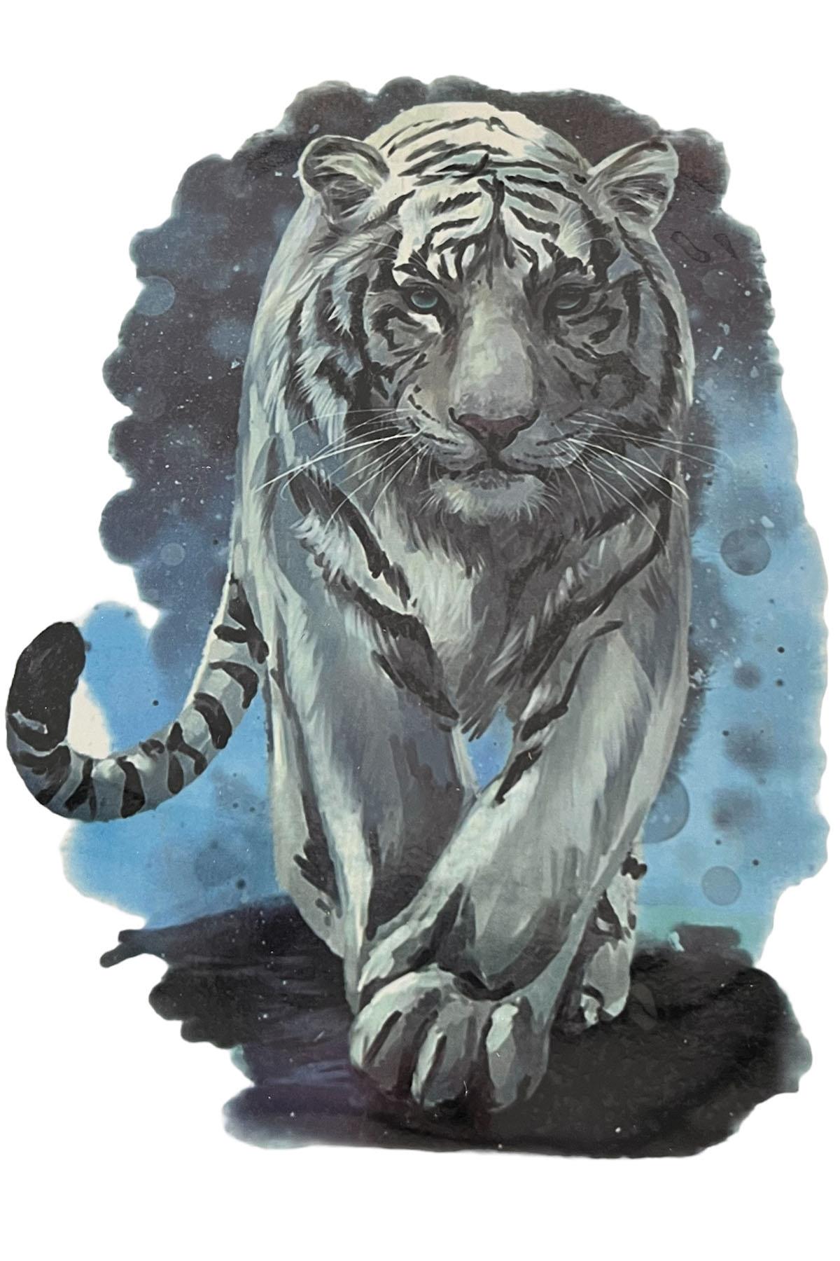 Geçici Kaplan Figürlü Dövme Tattoo