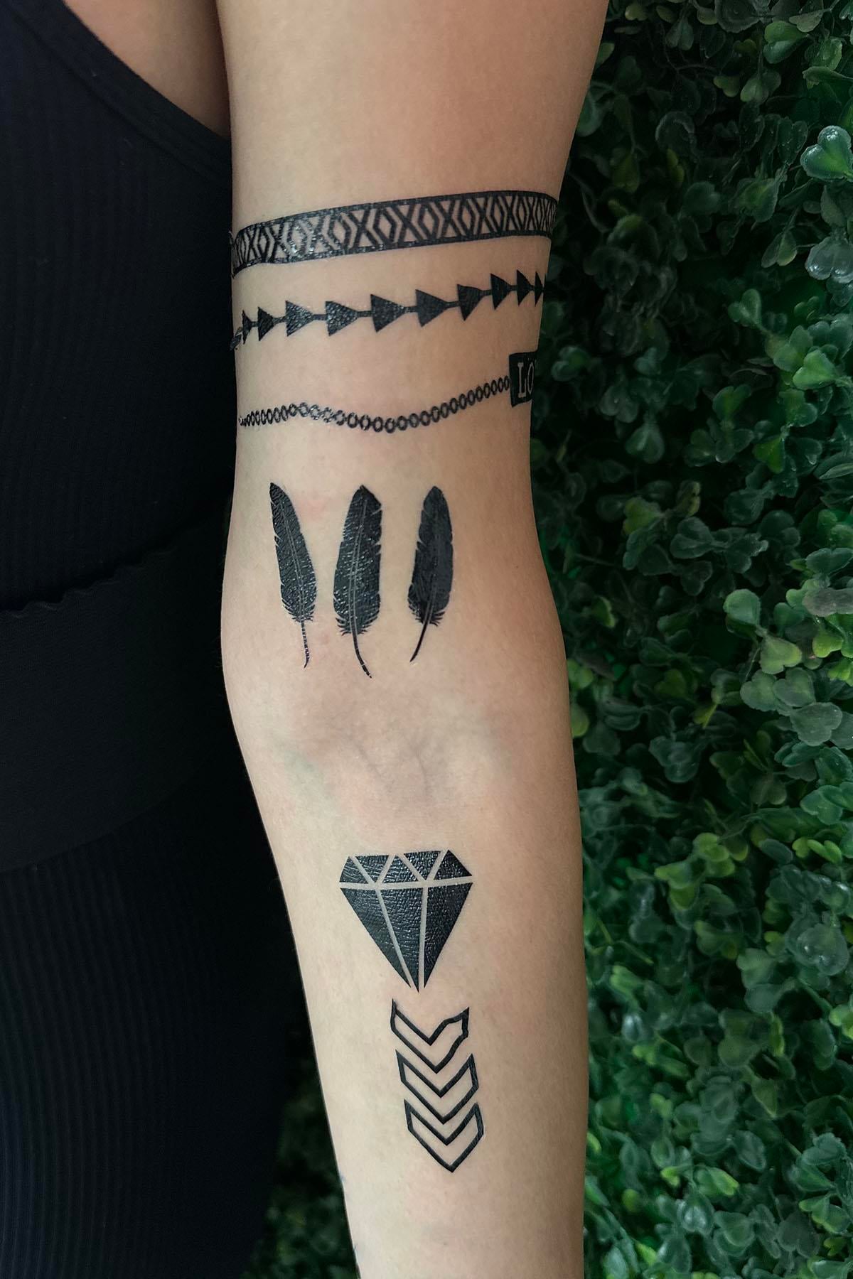 Geçici Karışık Figür Dövme Tattoo