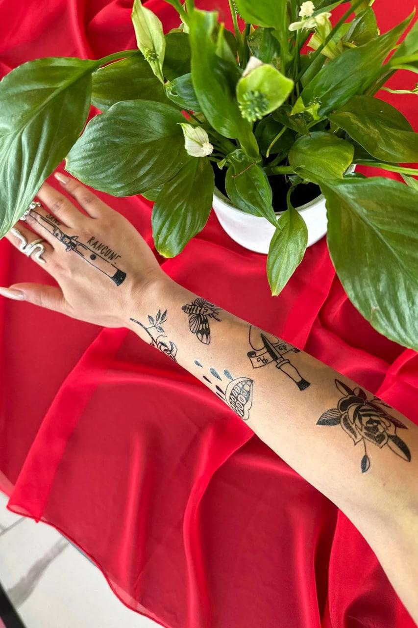 Geçici Karışık Figür Dövme Tattoo