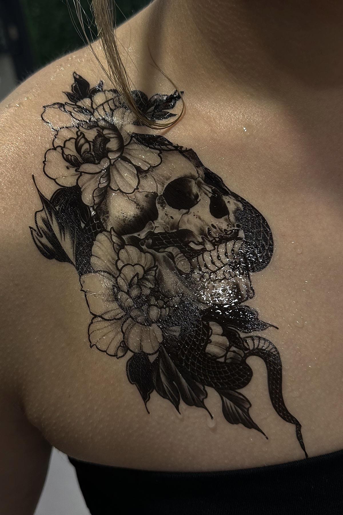 Geçici Karışık Figürlü Dövme Tattoo