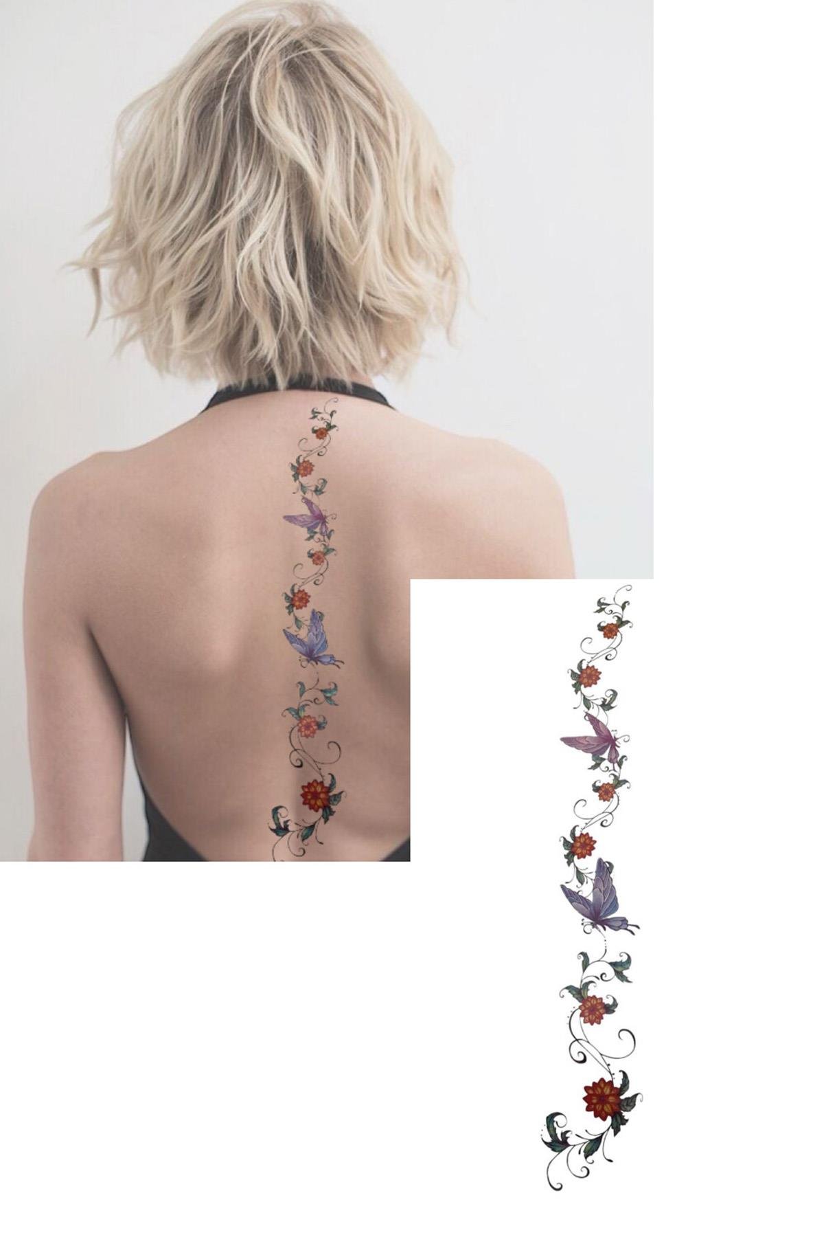 Geçici Kelebek Figürlü Bel/Kol/Bacak Dövme Tattoo