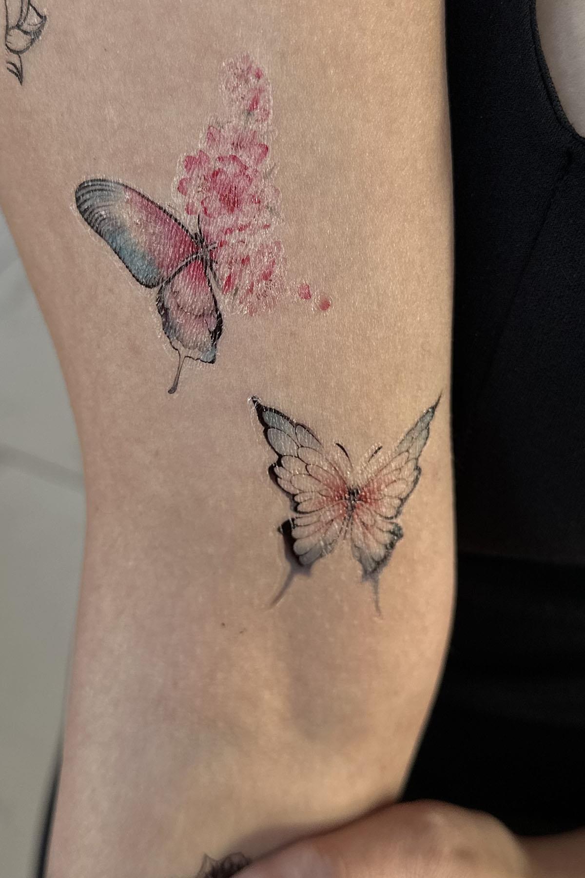 Geçici Kelebek Figürlü Mini Dövme Tattoo