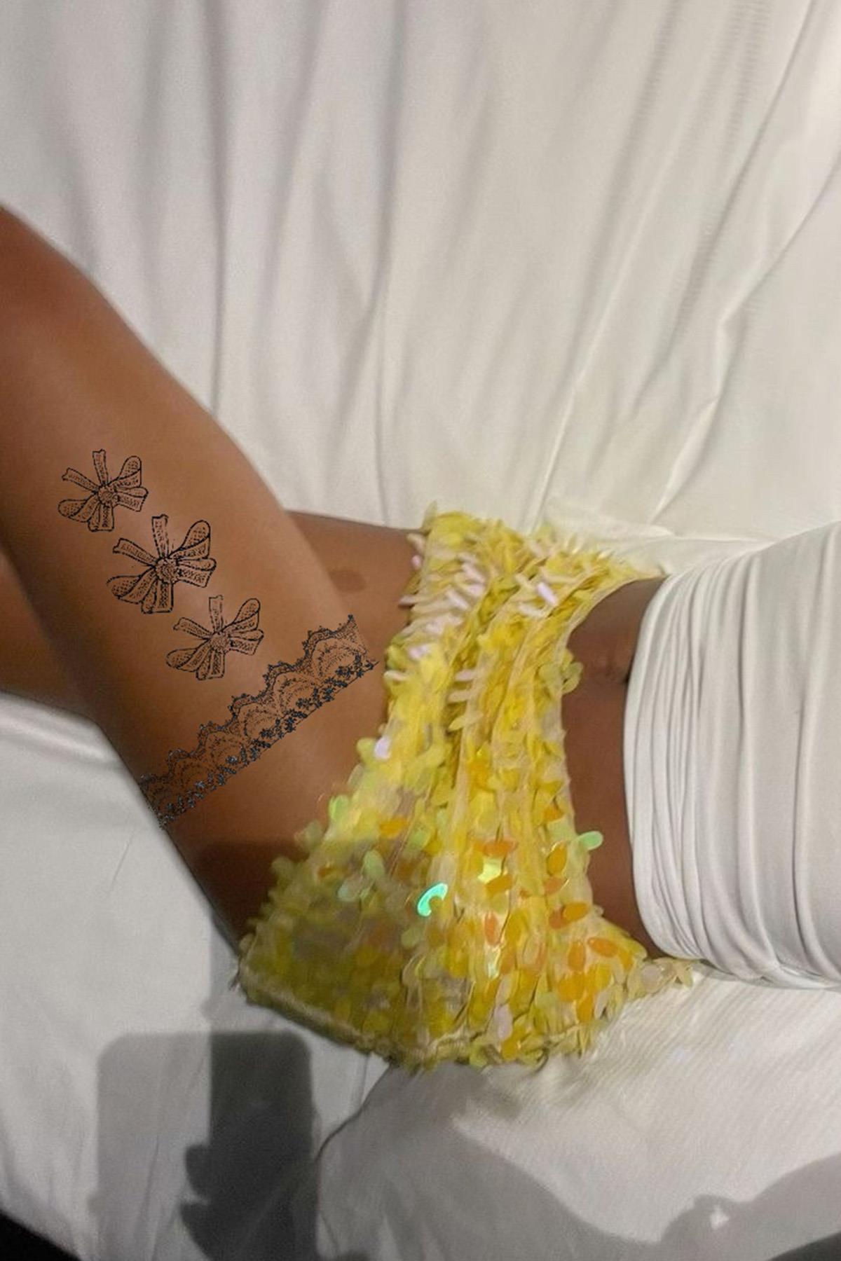 Geçici Kurdele Figürlü Dövme Tattoo