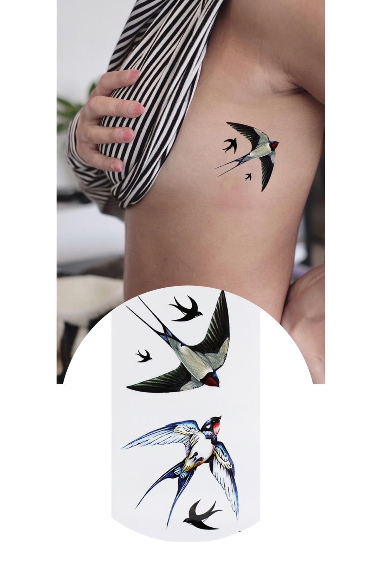 Geçici Kuş Mini Dövme Tattoo