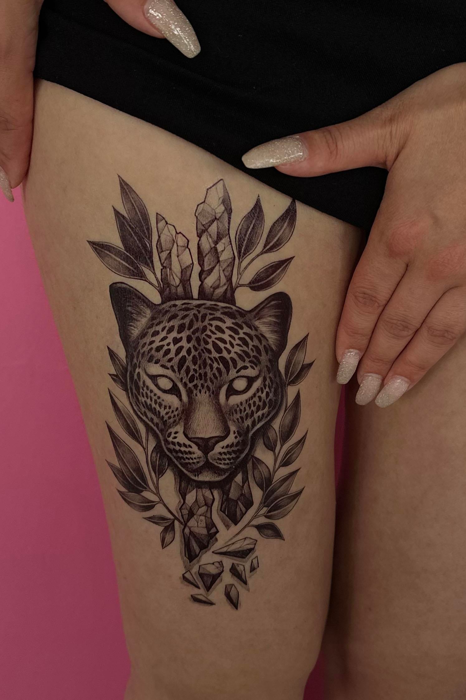 Geçici Leopar Figürlü Dövme Tattoo