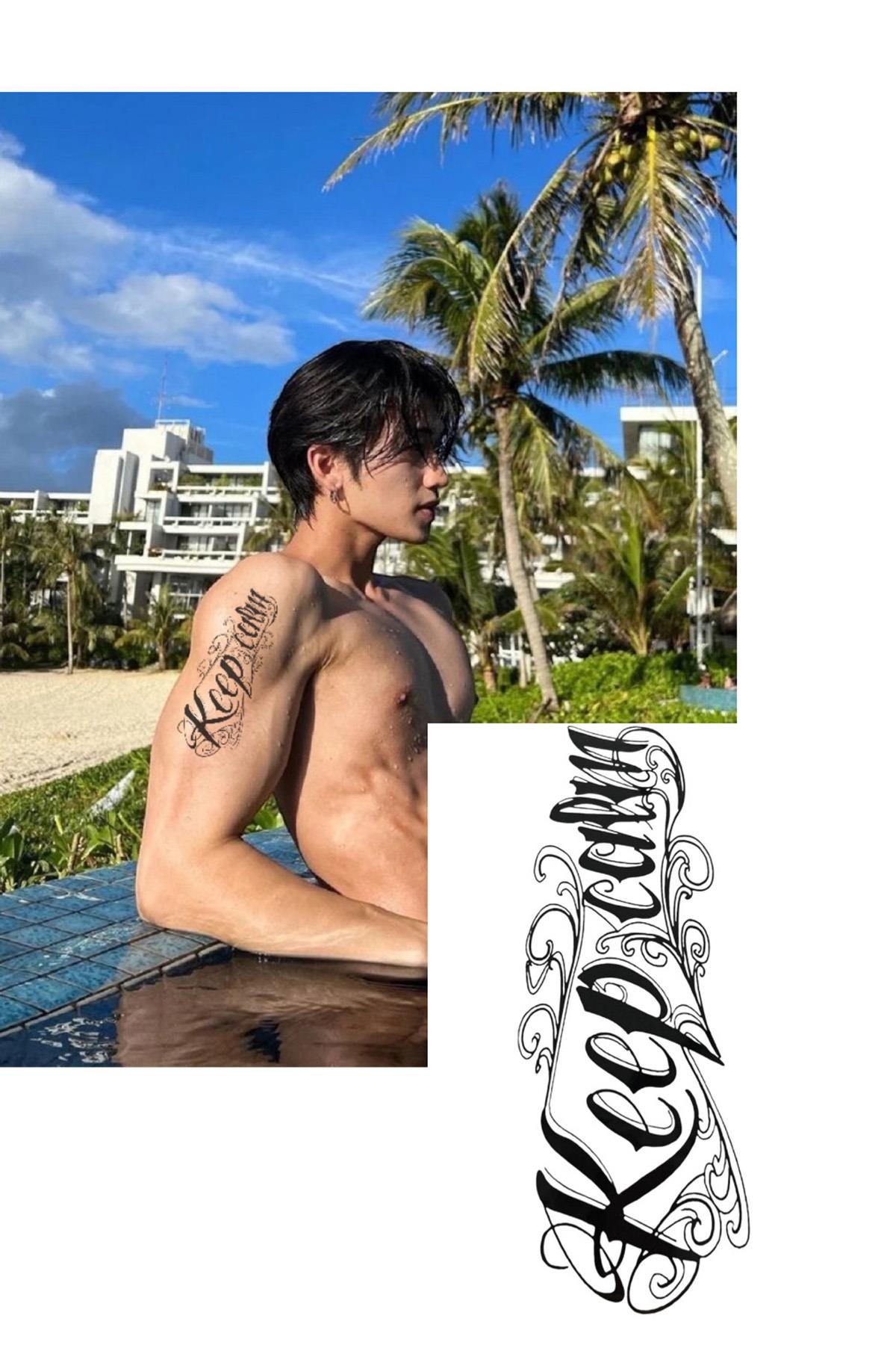 Geçici Yazı Detaylı Dövme Tattoo