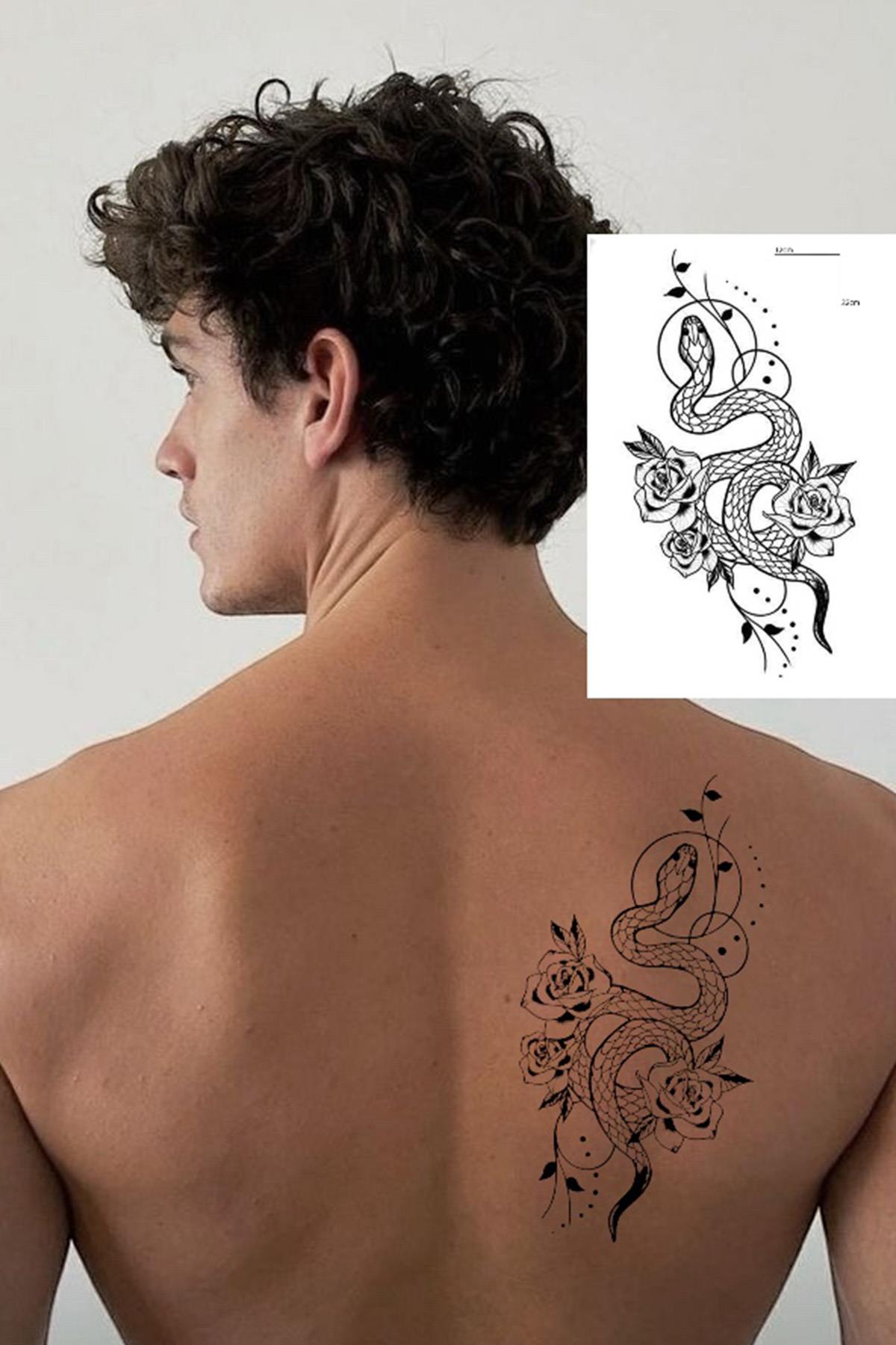 Geçici Yılan Figürlü Dövme Tattoo