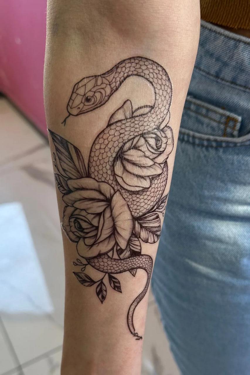 Geçici Yılan Figürlü Dövme Tattoo