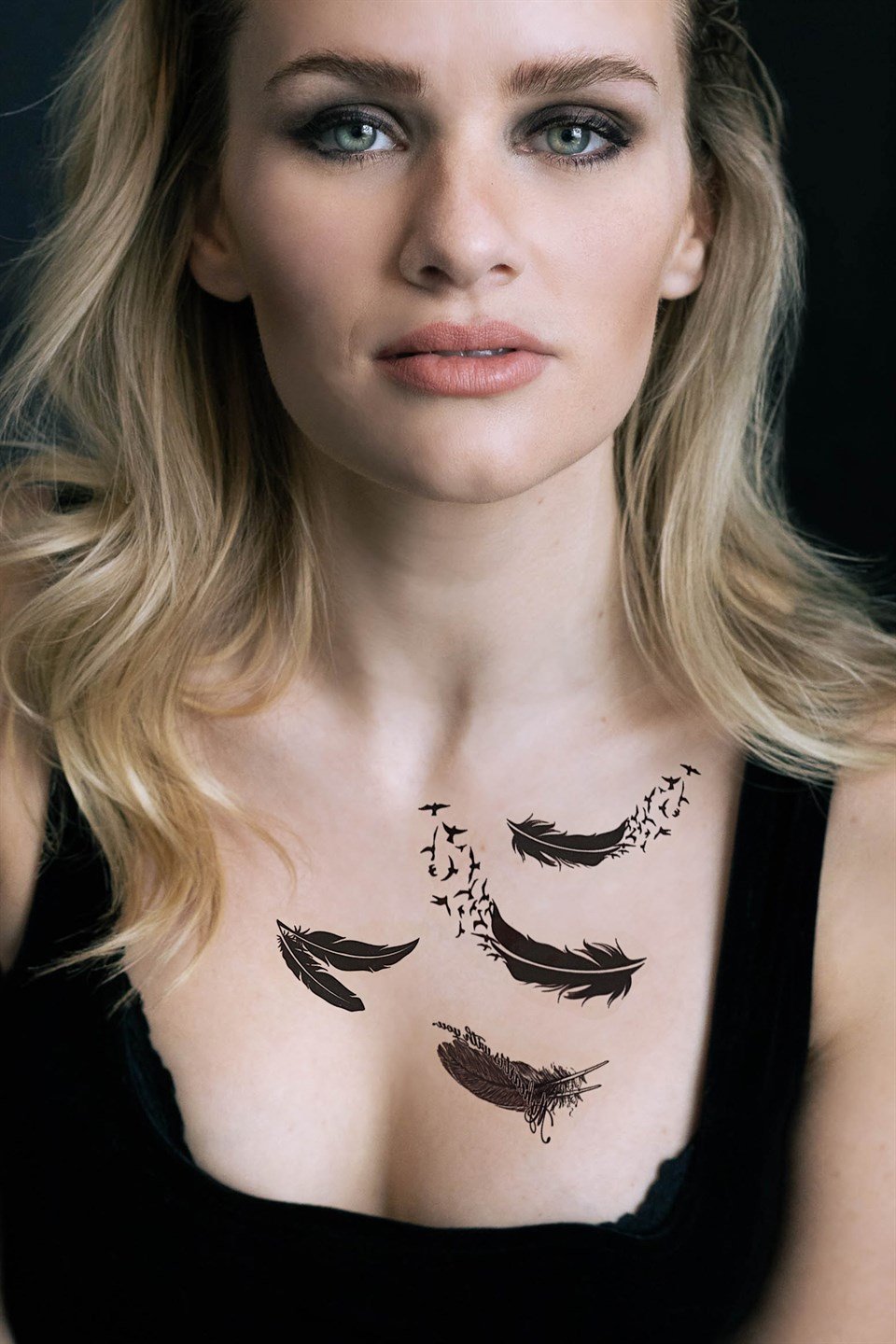 Takıştır Bijuteri | Gerçekçi Geçici Kuş ve Tüy Dövme Tattoo