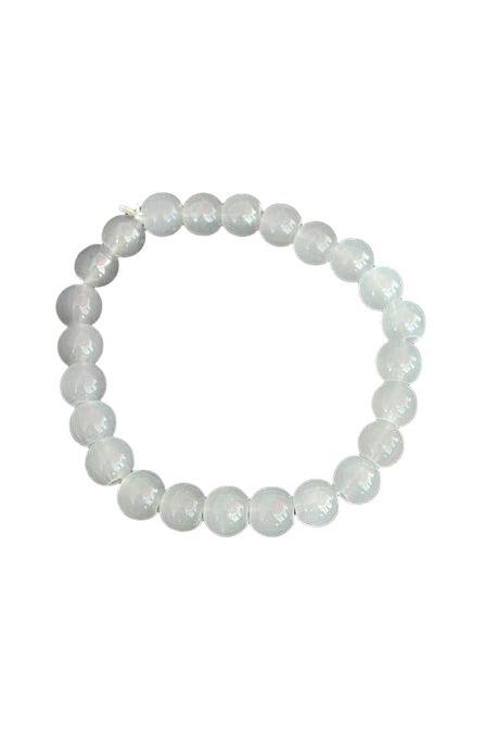 Gri Renk Boncuk detaylı Erkek Bileklik