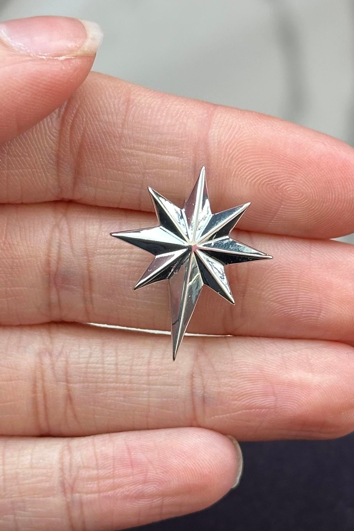 Gümüş Renk Kuzey Yıldızı Figürlü Ajda Charm / Kolye/ Bileklik Ucu