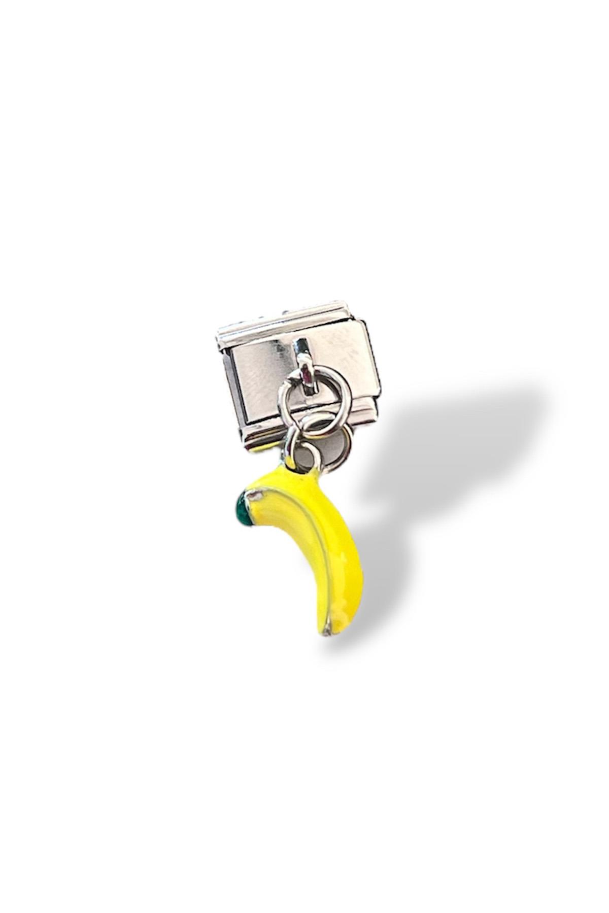 Gümüş Renk Muz Figürlü Çelik Nomination Charm (Tek)