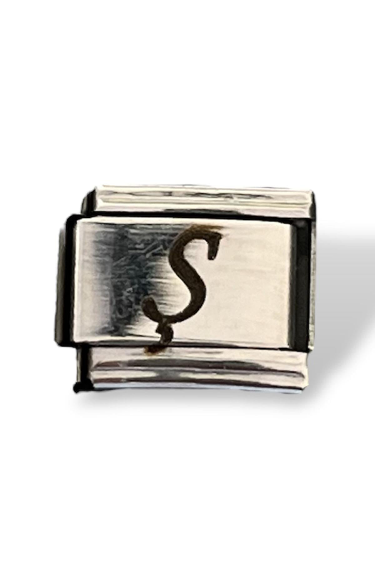 Gümüş Renk Ş Harf Çelik Nomination Charm (Tek)