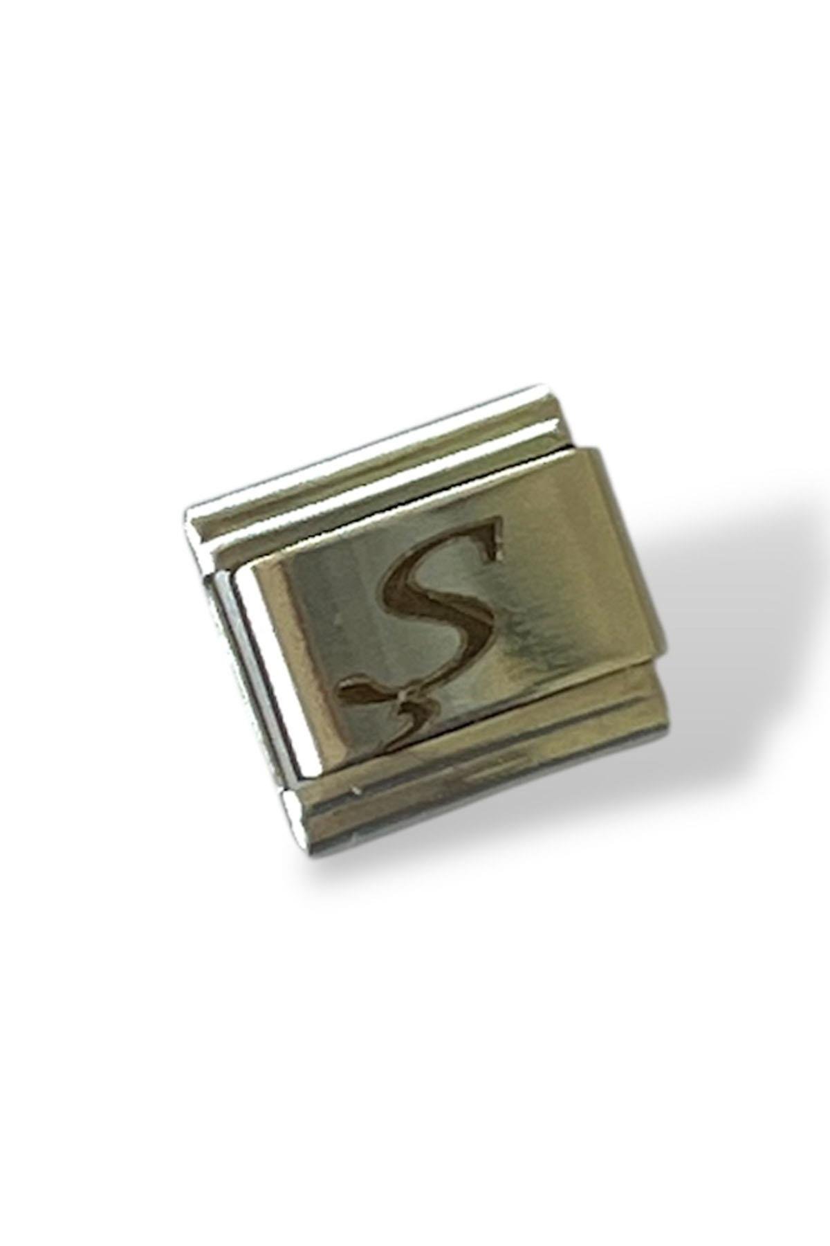 Gümüş Renk Ş Harf Çelik Nomination Charm (Tek)