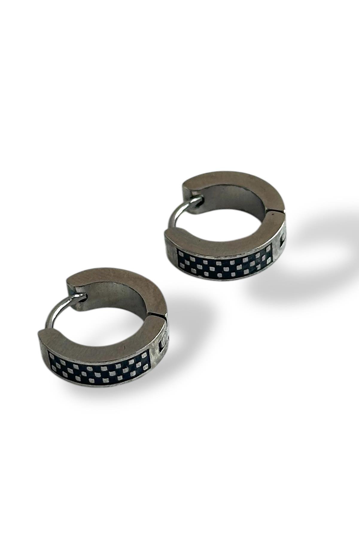 Gümüş Renk Unisex Çelik Halka Küpe (Çift)