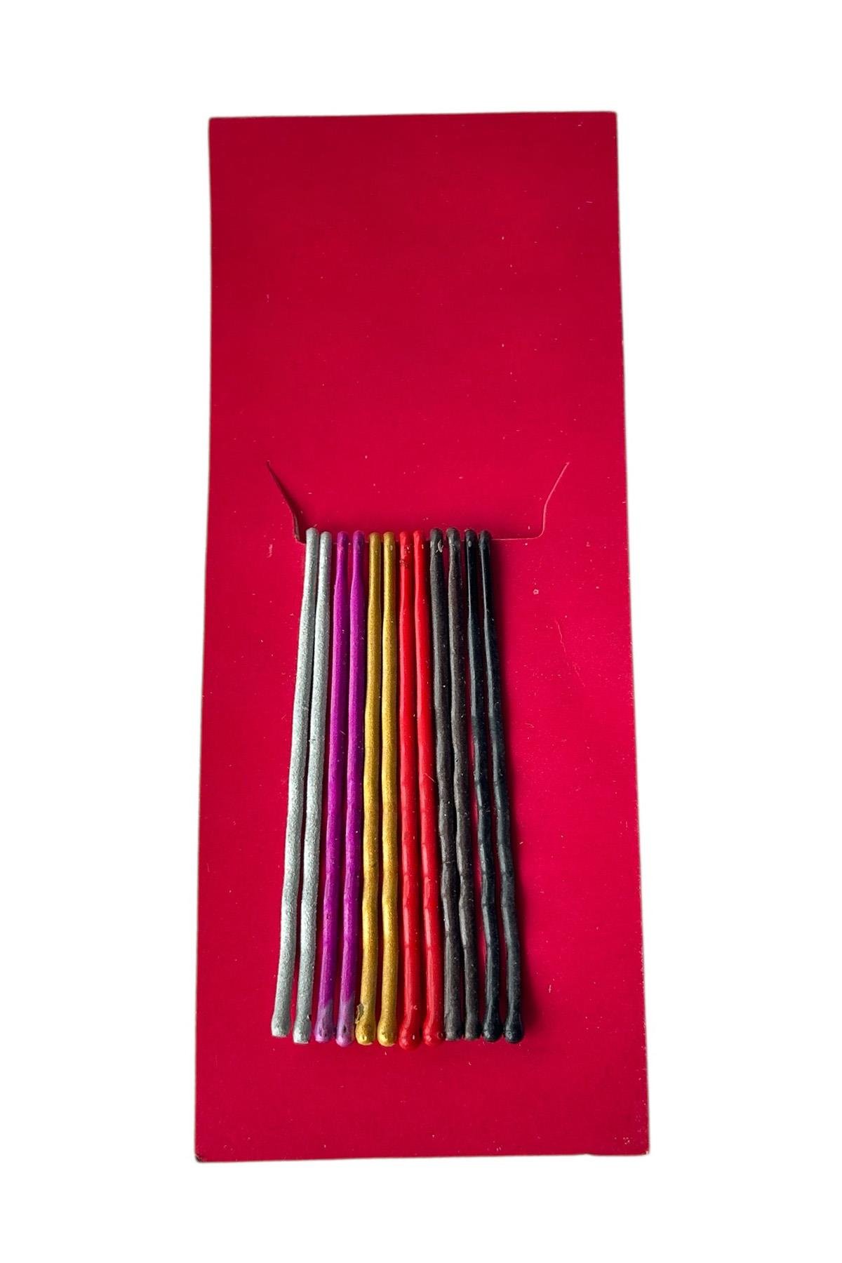 Karışık Renk 12'li Tel Toka Set