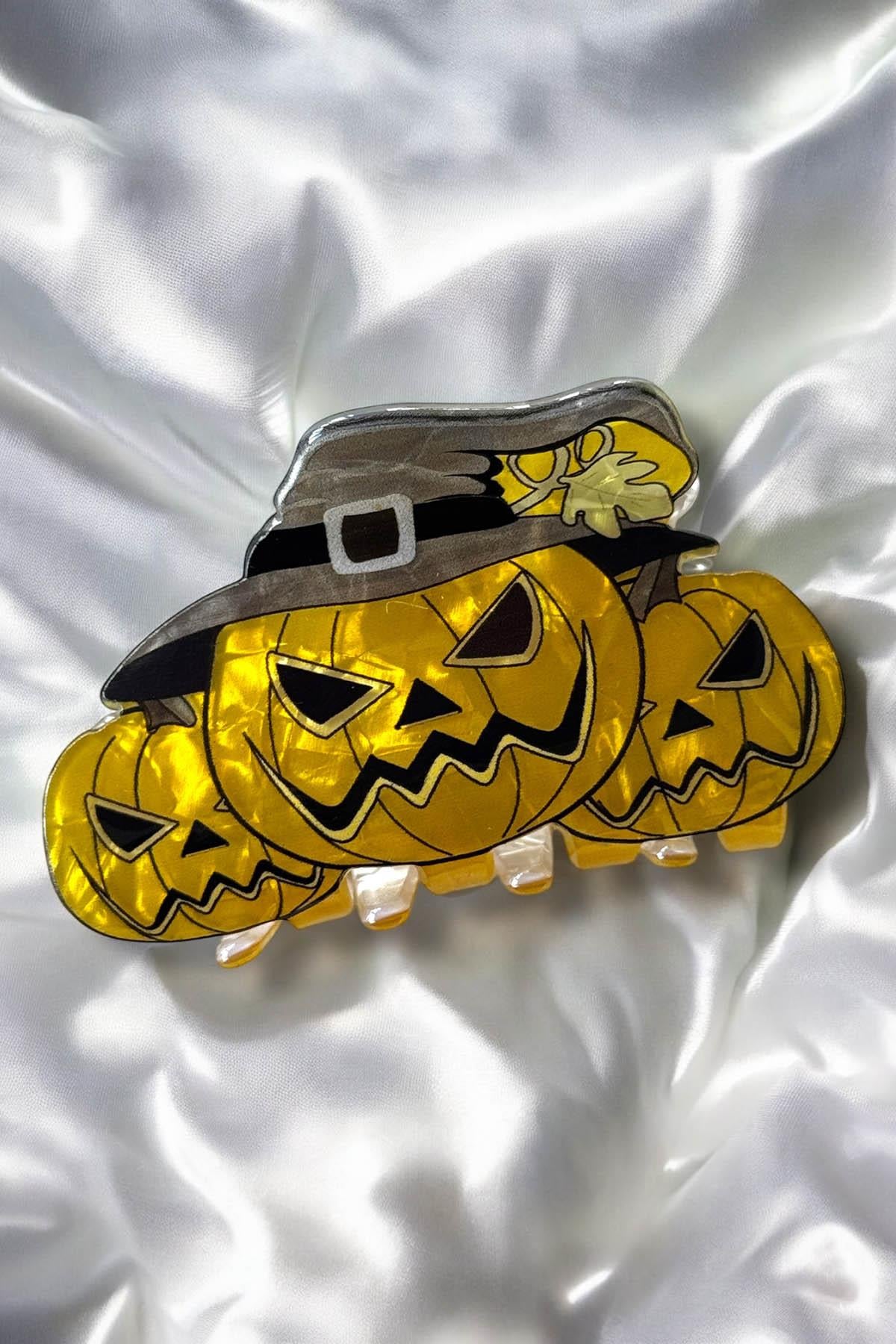 Karışık Renk Bal Kabağı Figürlü Kemik Mandal Toka