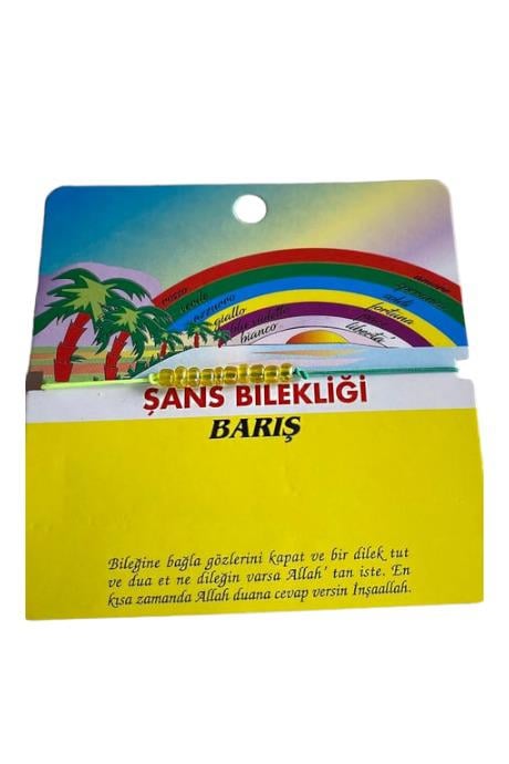 Karışık Renk Boncuk Detaylı Şans Bilekliği