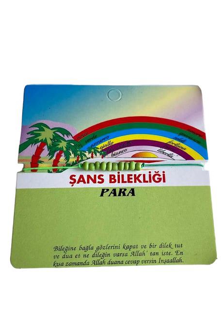 Karışık Renk Boncuk Detaylı Şans Bilekliği