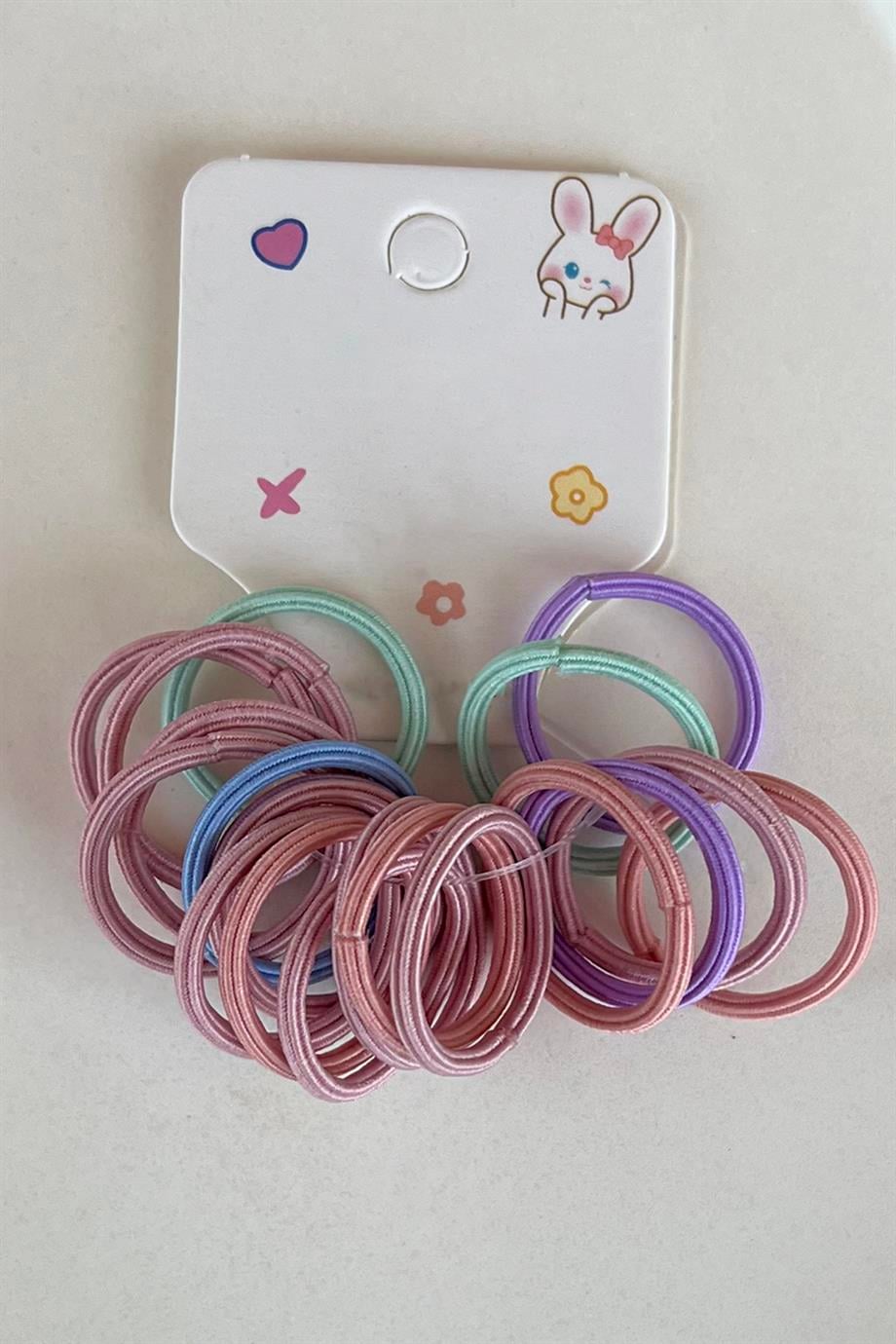 Karışık Renk Lastik Toka Set (Küçük Boy)