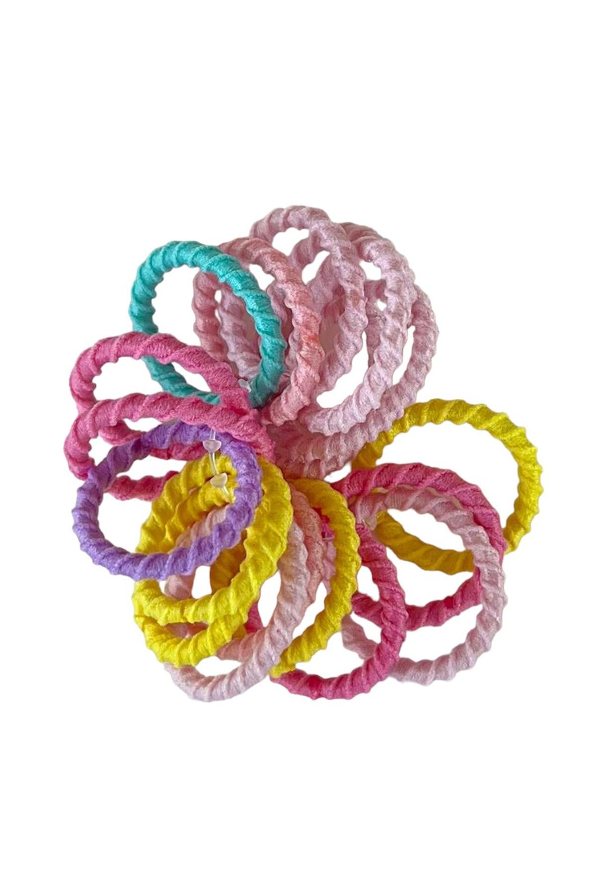 Karışık Renk Lastik Toka Set (Küçük Boy)