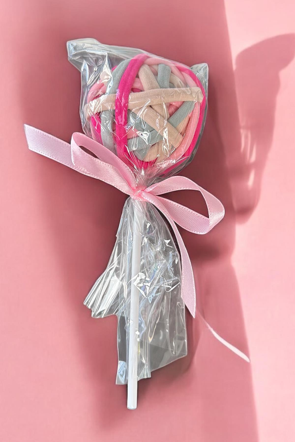 Karışık Renk Lolipop Figürlü Lastik Toka Set