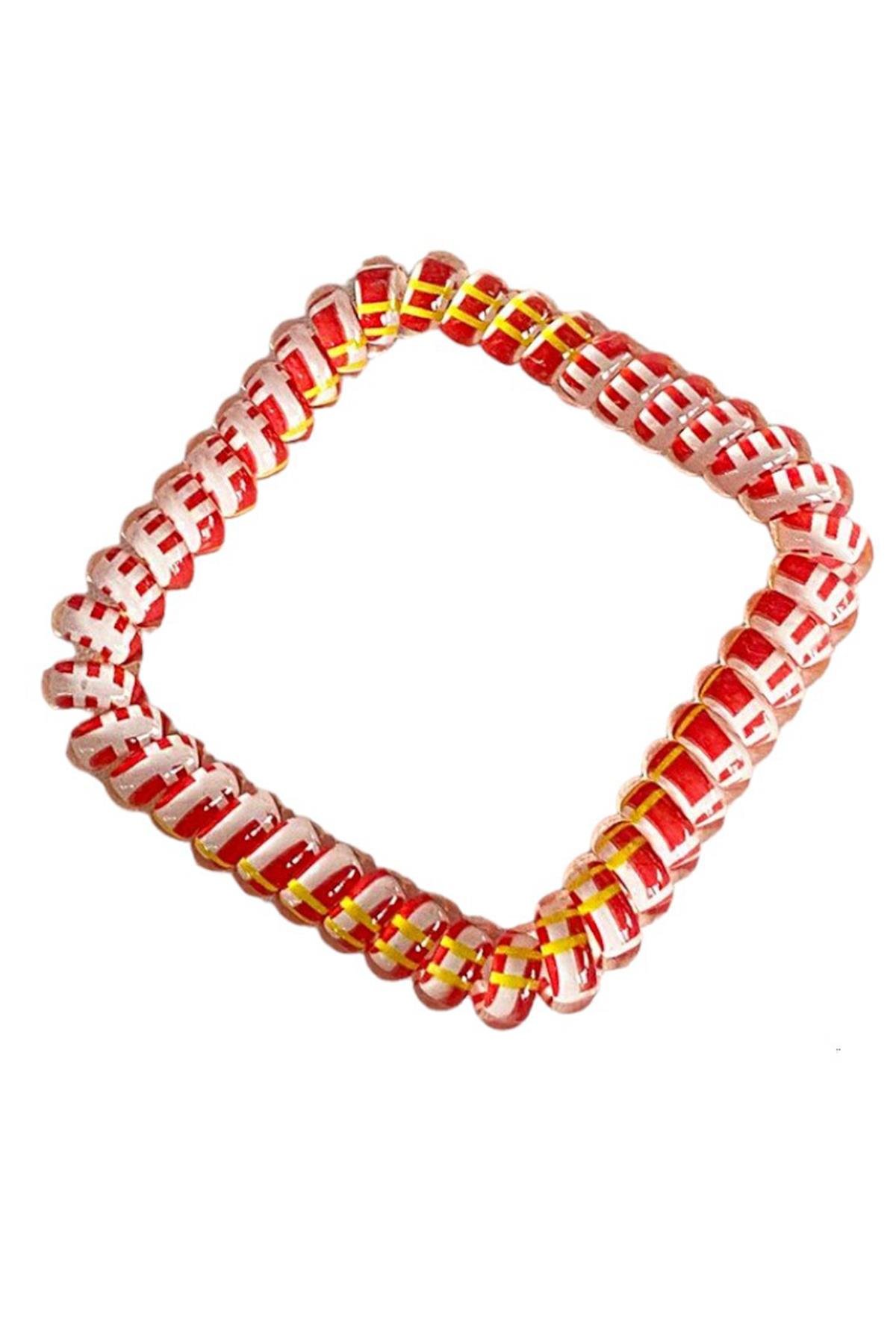 Kırmızı Renk Helezon Lastik Toka