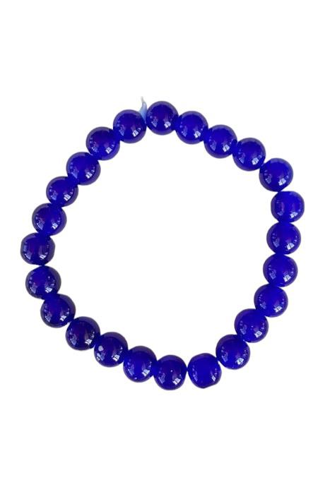 Lacivert Renk Boncuk detaylı Erkek Bileklik